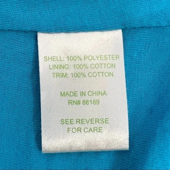 Lilly Pulitzer Fleece Vest Jacket Zip Up Turquoise Aqua Blue Outdoor sports S - Picture 8 of 8